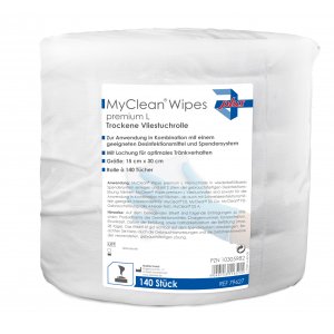 MaiMed MyClean Wipes Premium L - trockene Vliestuchrolle 15 x 30 cm, 140 Blatt
