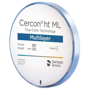 Cercon ht ML, Festsitzende prothetische Versorgungen, Form Ronde, Typ Multilayer, ht, Farbe C1, Höhe 18 mm, Ø 98 mm, Packung 1 Stück