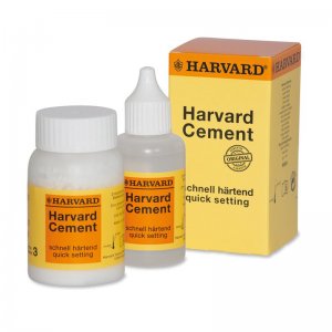 Harvard Cement, Zinkphosphatzement, schnellhärtend, weißlich gelb, Packung à 100 g