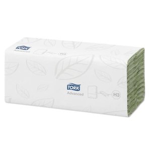 Tork Advanced Papierhandtücher, grün, 25 × 41,4 cm, 2-lagig, 20 Packungen à 96 Tücher