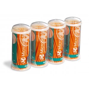 Microbrush Tube Series Applikatoren, orange, ultrafein - 0,5 mm, Packung à 400 Stück