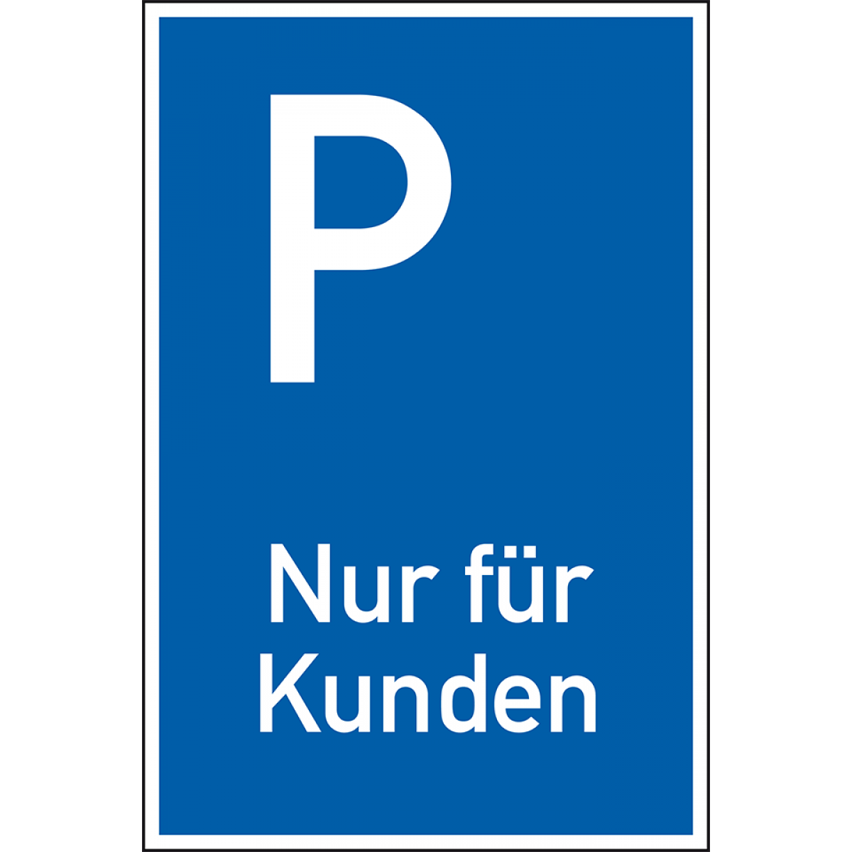 Parkplatzschild Nur für Kunden, spitze Ecken, Kunststoff, 250x400mm, 1  Stück