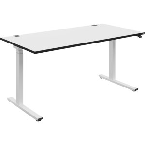 Schreibtisch EasyUp, höhenverstellbar 650 - 1300mm, perlweiß, 1600x800mm, 1 Stück