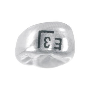 Edelstahlkronen, Milchmolar, OK 2, rechts, EUR3, ⌀ mesial/distal 9.4, Packung à 5 Stück