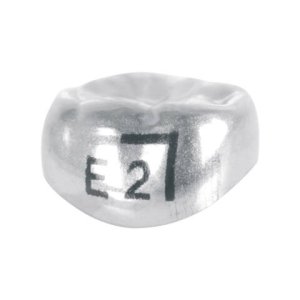 Edelstahlkronen, Milchmolar, UK 2, rechts, ELR2, ⌀ mesial/distal 9.4, Packung à 5 Stück