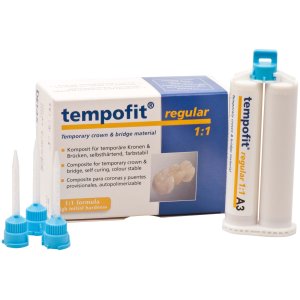 Tempofit Regular 1:1, Bis-Acryl-Composite, A2, Doppelkartusche à 50 ml