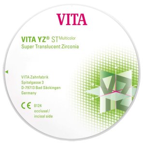 Vita YZ ST, Zirkondioxid, transluzent, Multicolor, 98,4 x 18mm, A3, Packung à 1 Stück