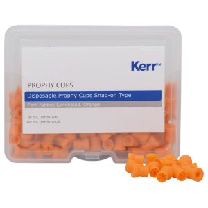 Prophy Cups Snap-On, hart, laminiert, orange, Packung à 120 Stück