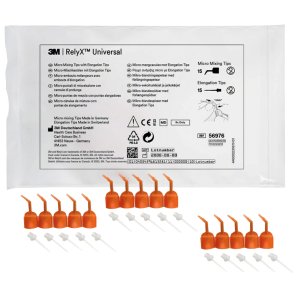 3M RelyX Universal Mikro-Mischkanülen, mit Elongation Tips, orange/weiß, Packung à 15 Stück