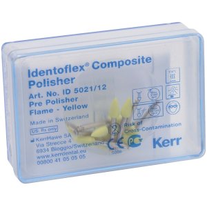 Identoflex Composite Polierer, ID5021, Flamme, gelb, Packung à 12 Stück