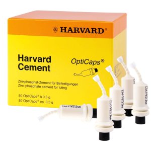 Harvard Cement OptiCaps, Zinkphosphat-Zement, weißlich gelb, Packung à 50 Stück