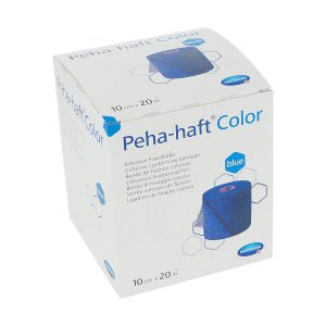 Peha-haft Color farbige Fixierbinde blau 10 cm x 20 m - 1 St.