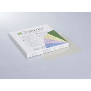 Hygenic Dental Dam | Hygenic Kofferdam grün stark 15,2 x 15,2 cm, Packung 36 Blatt