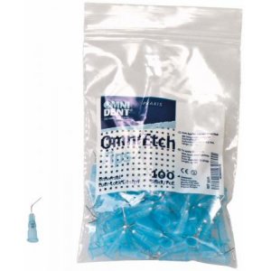 OmniEtch Tips, 13 mm, Ø 0,5 mm, G25, blau, Packung à 100 Stück