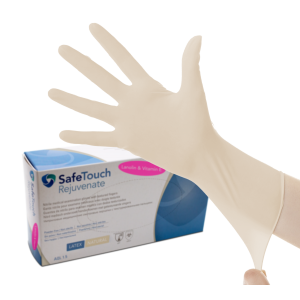 SafeTouch Connect Rejuvenate Latex-Handschuhe, natural (beige), Größe S, 100 Stück