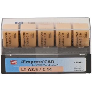 IPS Empress CAD Cerec/inLab, Glaskeramik-Block, LT, C14, A3,5, Packung à 5 Stück