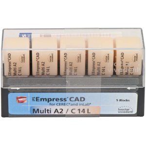 IPS Empress CAD, für Cerec / inLab, Multi A2 / C 14 L, Packung à 5 Stück