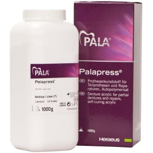 Palapress Pulver, Prothesenkunststoff, farblos, Packung à 1000 g