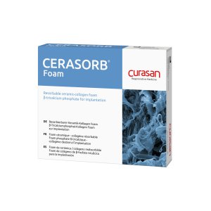 Cerasorb Foam, Knochenregenerationsmaterial, 12 × 12 × 4 mm, Packung à 3 Stück