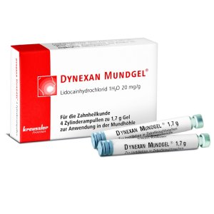 Dynexan Mundgel Zylinderampullen, Packung 4 x 1,7 g