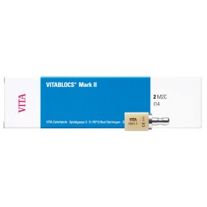 Vitablocs Mark II, Feldspat-Rohlinge, für Cerec/inLab, Gr. 1-10, A3C, monochrom, zahnfarbe, Packung à 5 Stück
